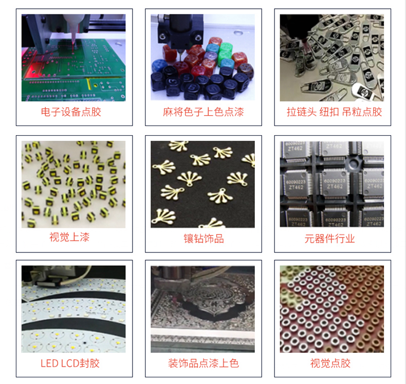 全景單工位視覺(jué)點(diǎn)膠機(jī)-適用范圍
